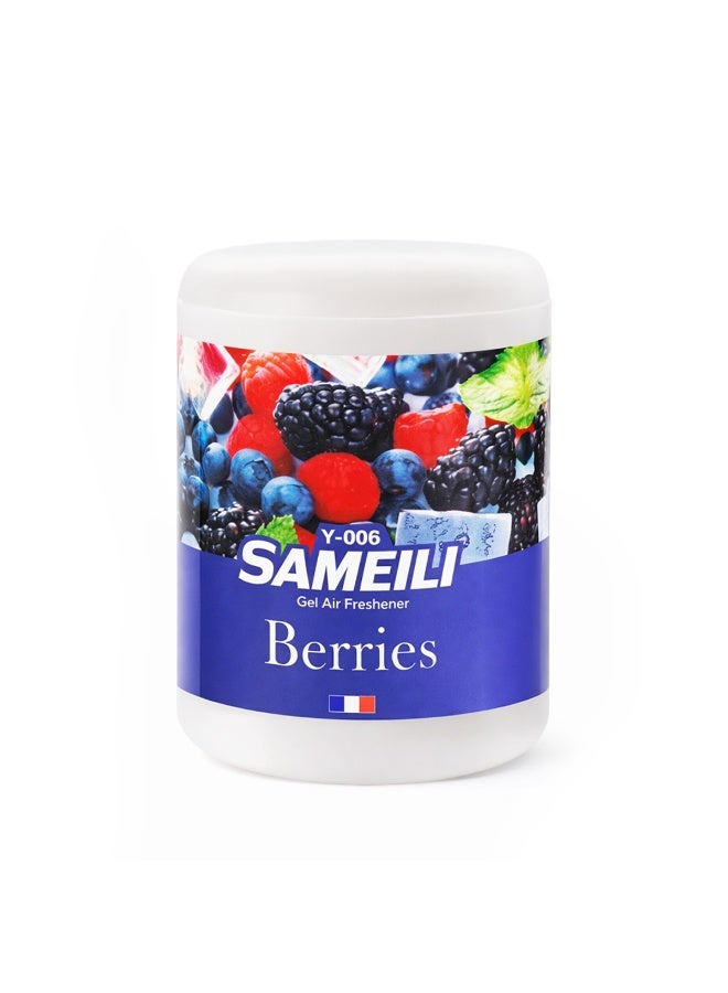 ساميلي معطر جو للسيارة برائحة التوت - رائحة تدوم طويلاً، تصميم مانع للتسرب، مناسب لوضعه في حامل الأكواب أو على لوحة القيادة، برائحة الفراولة المنعشة لسيارات الدفع الرباعي والسيدان Y-006 - Image 3